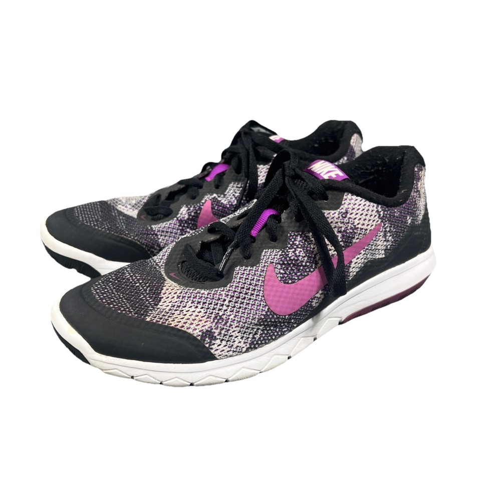 Nike Sneaker Flex Experience RN4 Women 6 Running Shoe Purple Abstract 749177-011